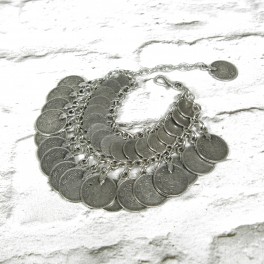 PULSERA GIPSY CON MONEDAS