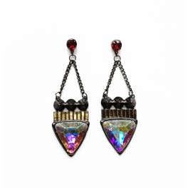 PENDIENTES CRISTAL TRIANGULAR