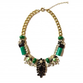 COLLAR CORTO PIEDRAS VERDE
